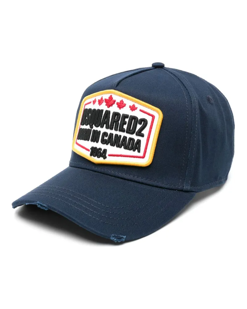 Dsquared2 Baseballkappe mit Logo-Patch - Blau Blau