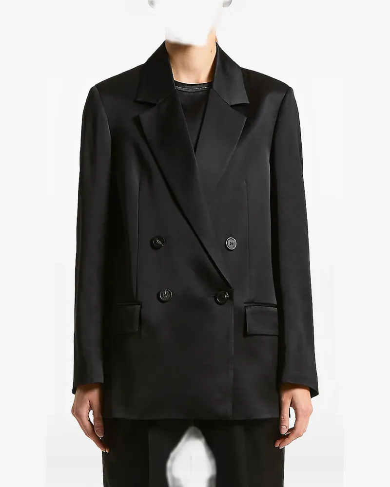 Peserico flap-pockets double-breasted blazer - Schwarz Schwarz