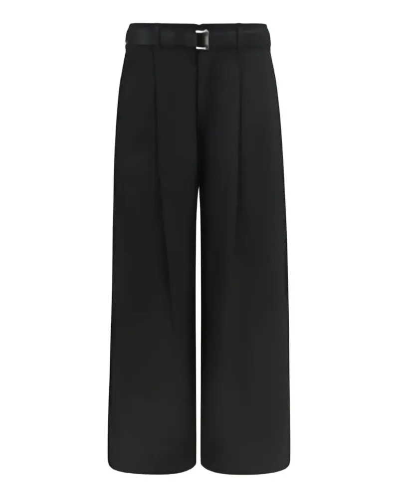 Sacai Plissierte Hose mit Gürtel - Schwarz Schwarz