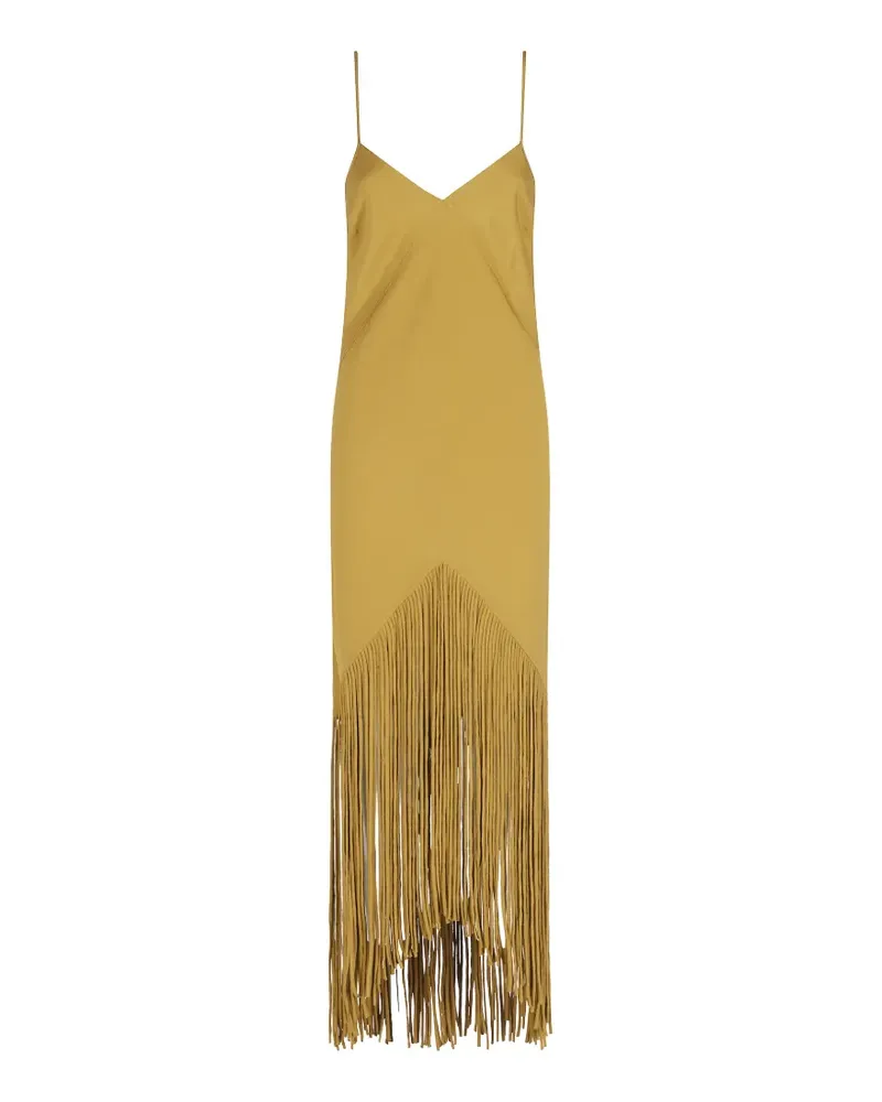 Pinko fringed asymmetric dress - Gelb Gelb