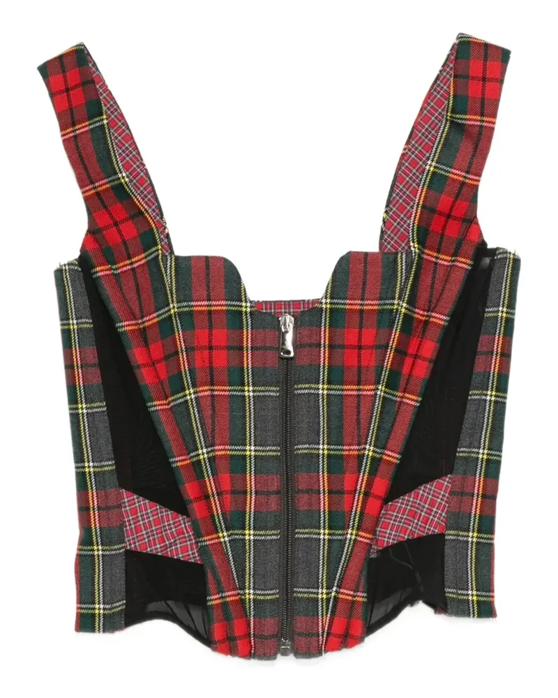 Vivienne Westwood Corsage mit Schottenkaro - Rot Rot