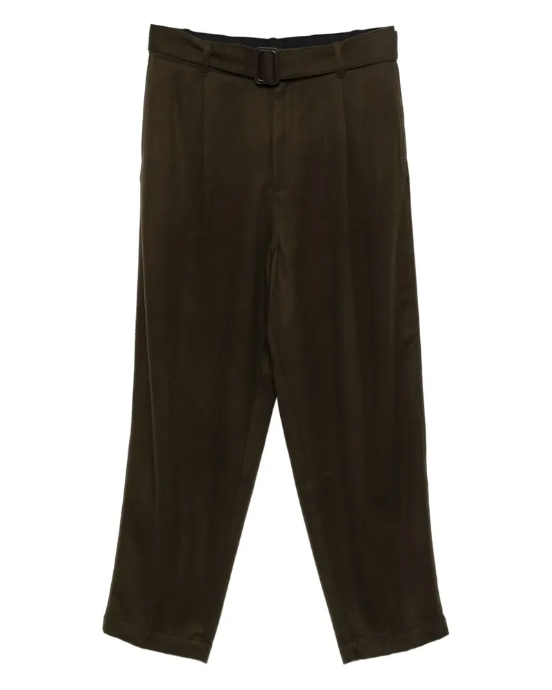 Emporio Armani Plissierte Hose mit Gürtel - Braun Braun