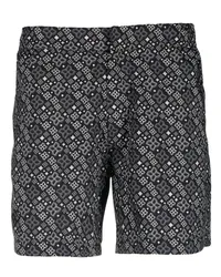 Tagliatore Badeshorts mit abstraktem Muster Schwarz