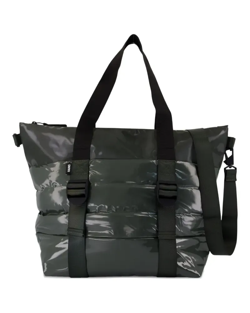RAINS Mini Puffer Mix Tote Bag - Grün Grün