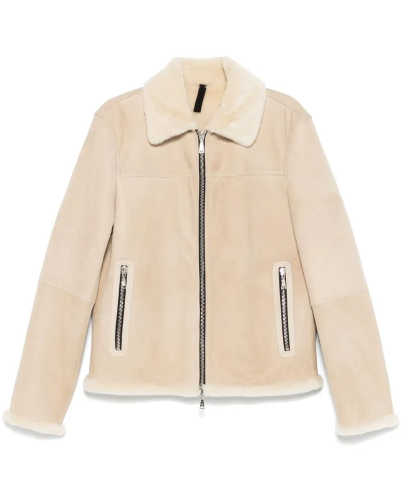 Tagliatore Jacke aus Faux Shearling - Nude Nude