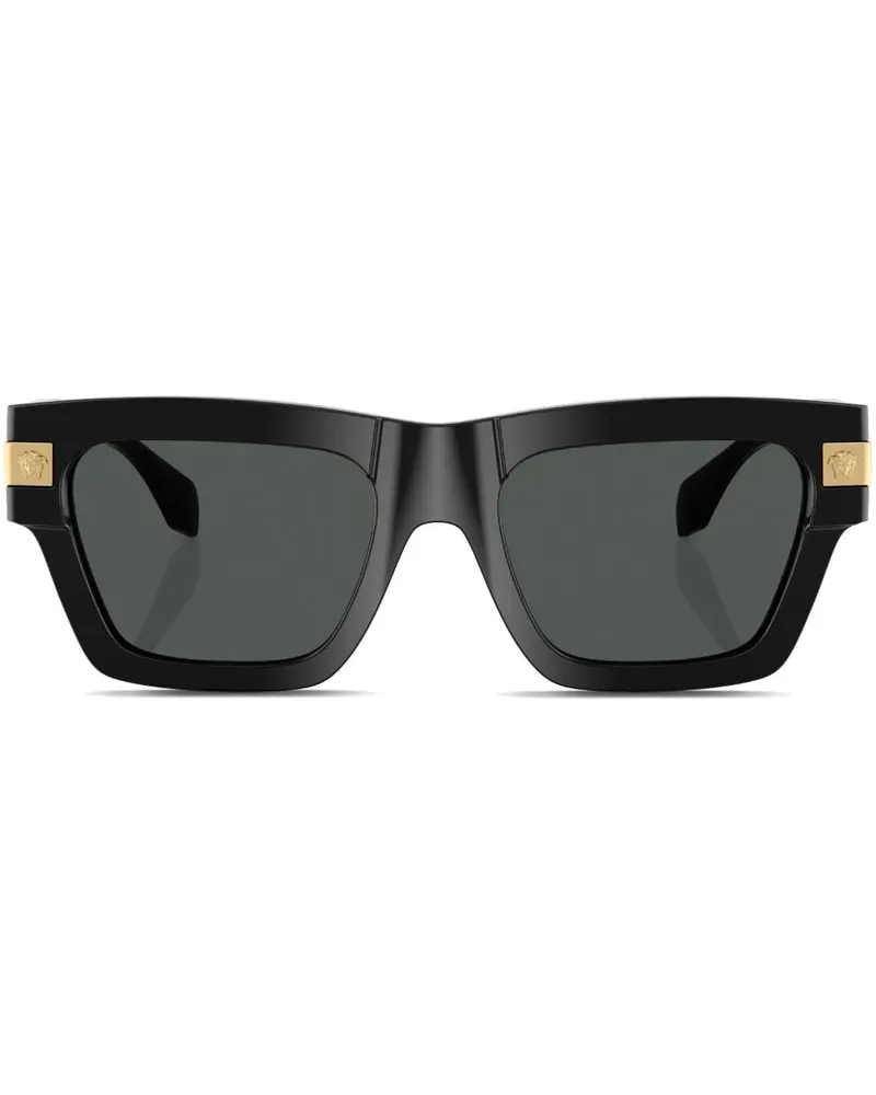 Versace Eckige Sonnenbrille - Schwarz Schwarz