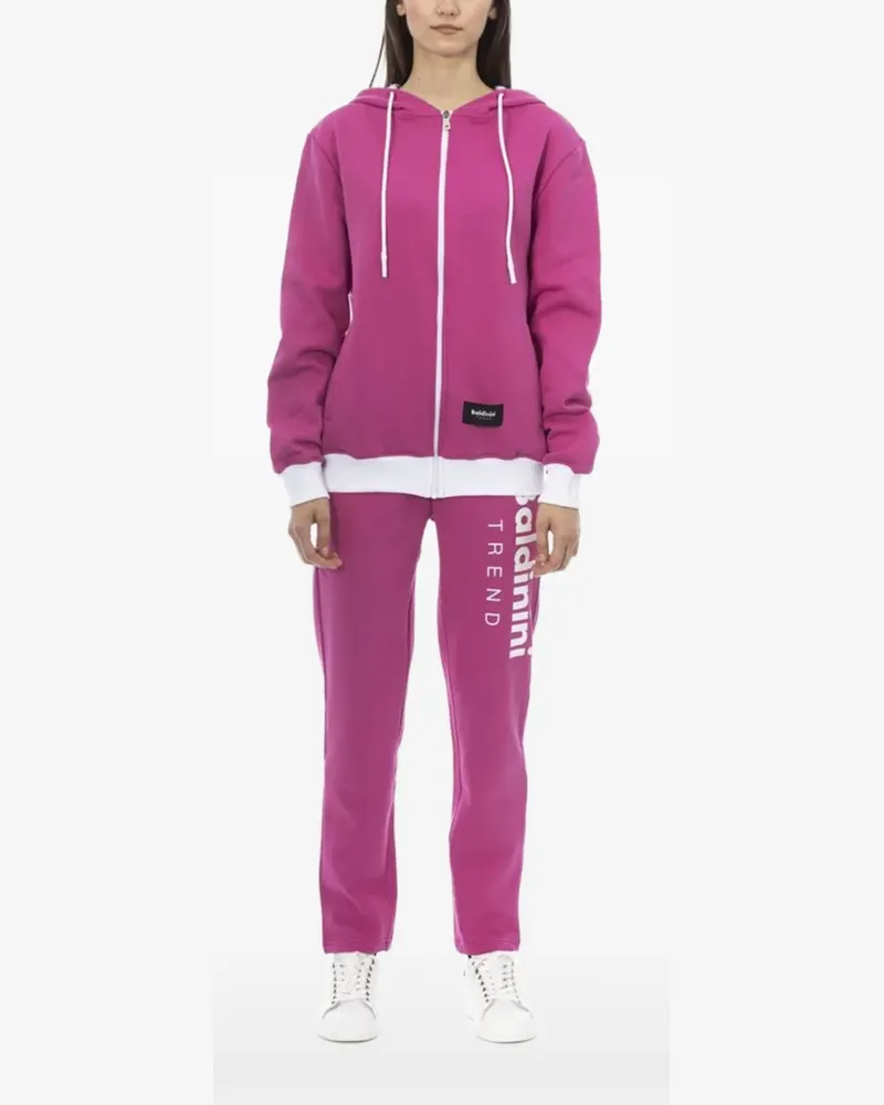 Baldinini logo-print zip-up tracksuit - Rosa Rosa