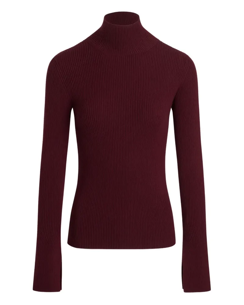 Patou Gerippter Pullover mit Stehkragen - Rot Rot