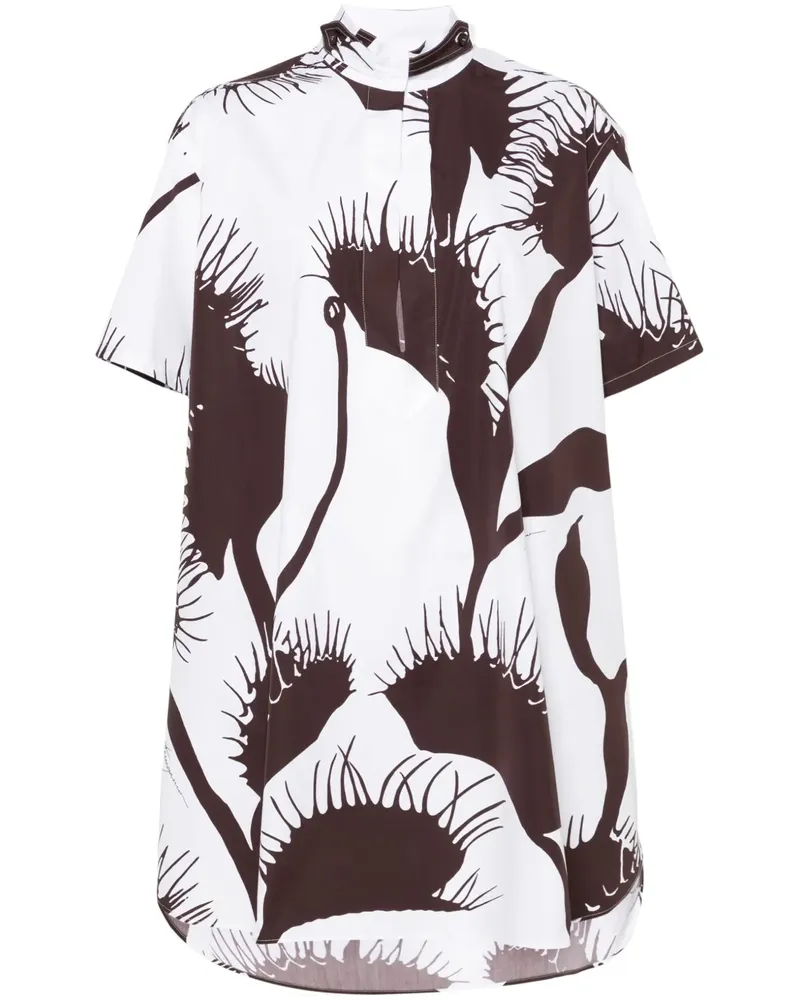 Ferragamo Cropped Venus print kaftan - Braun Braun
