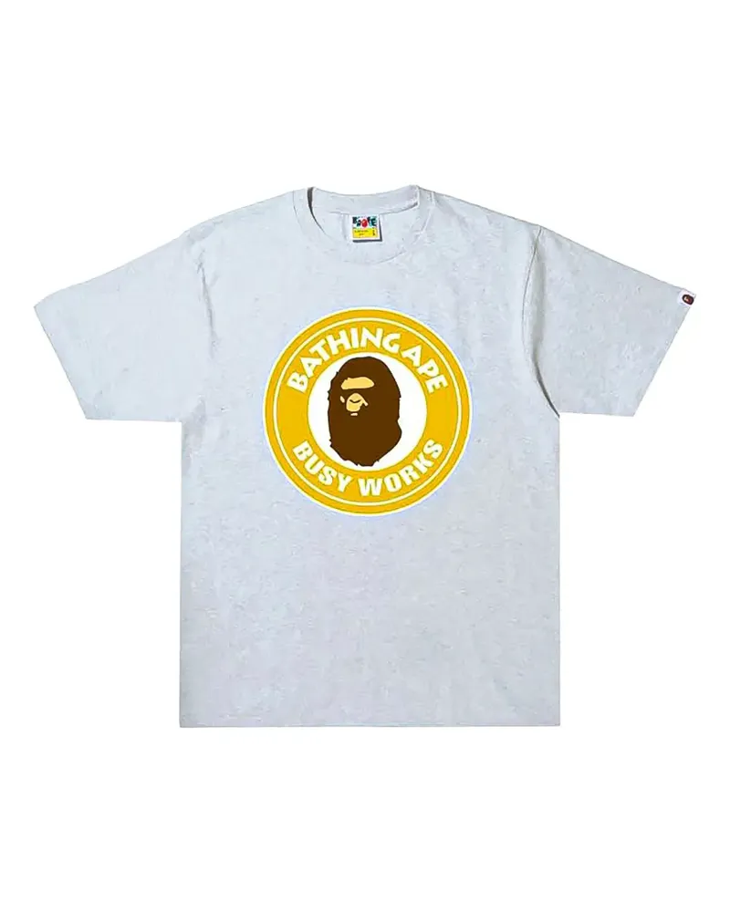 BAPE Busy Works T-Shirt mit rundem Ausschnitt - Grau Grau