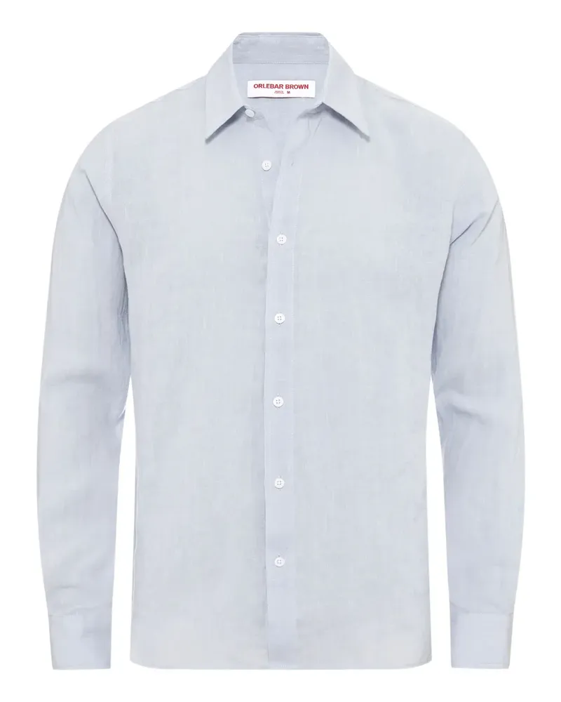 Orlebar Brown Justin Hemd aus Leinen - Blau Blau