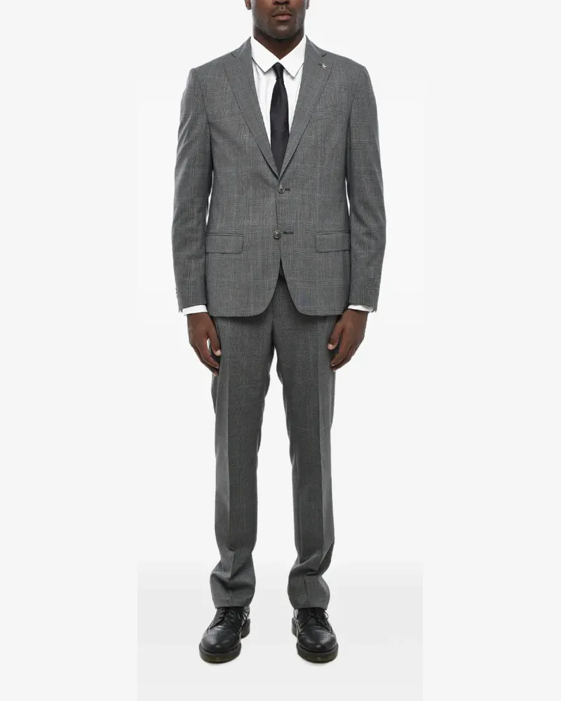 Corneliani Anzug mit District Check - Grau Grau