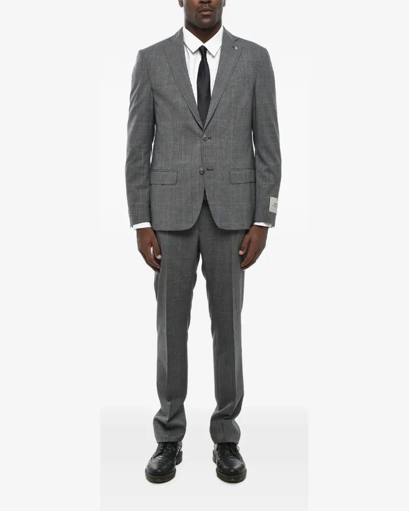Corneliani District Check virgin wool suit - Grau Grau