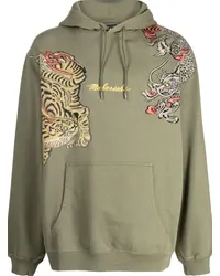 maharishi Hoodie mit Logo-Stickerei Grün