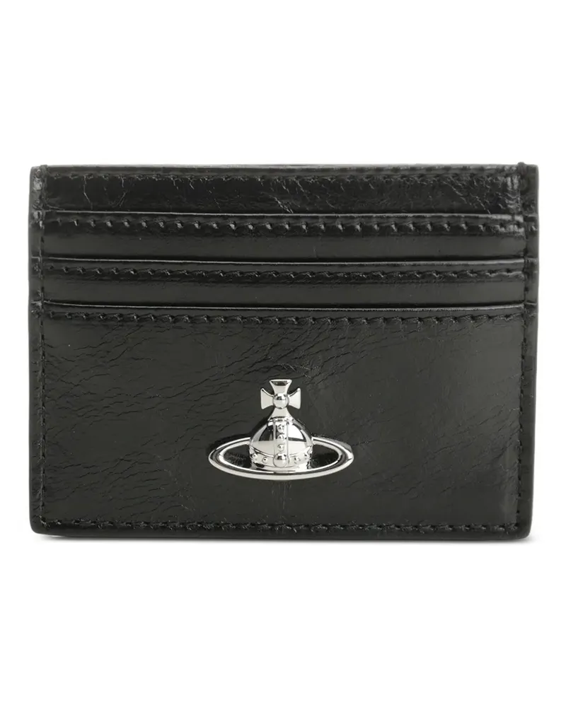 Vivienne Westwood Kartenetui mit Orb-Schild - Schwarz Schwarz