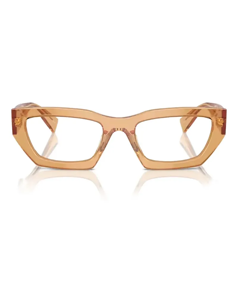 Miu Miu Brille mit geometrischem Gestell - Orange Orange