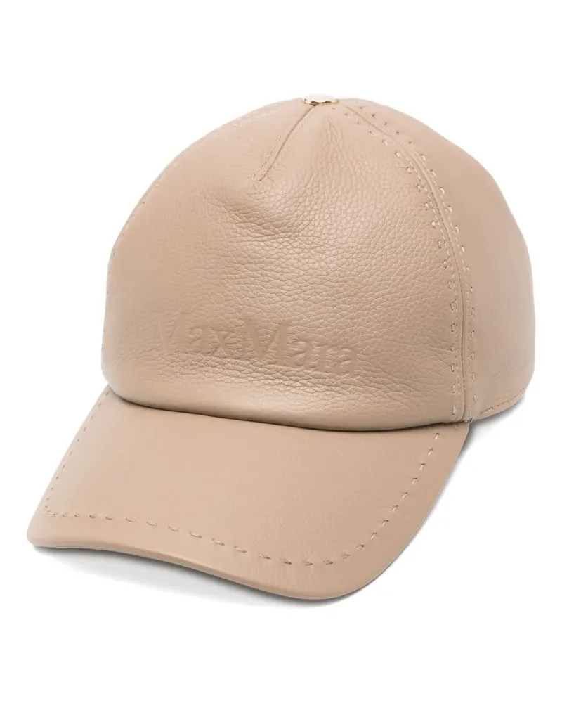 Max Mara Baseballkappe mit Logo-Prägung - Nude Nude