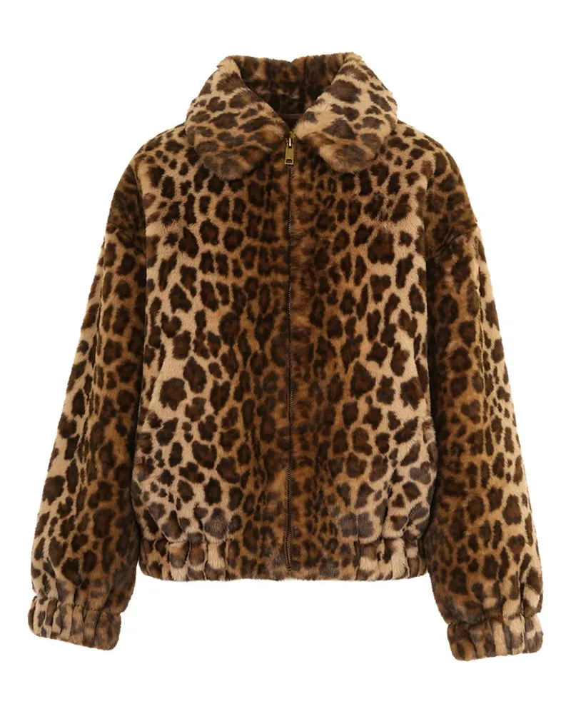 MC2 Saint Barth Aveline Jacke mit Leopardenmuster - Braun Braun