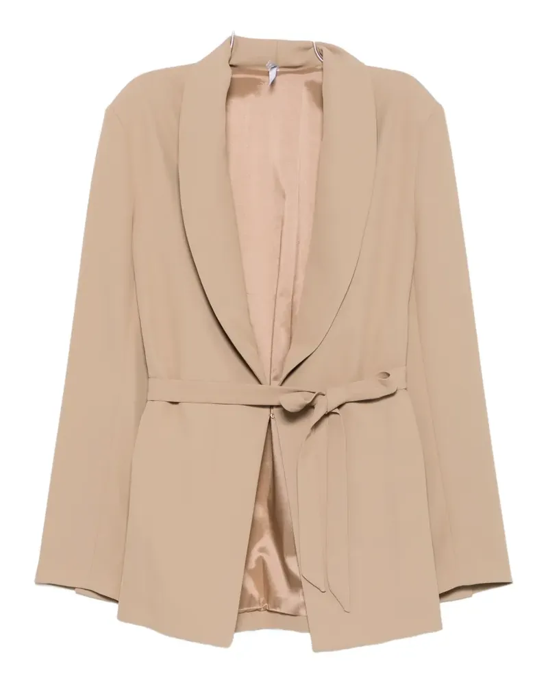 IMPERIAL belted shawl-lapel jacket - Nude Nude