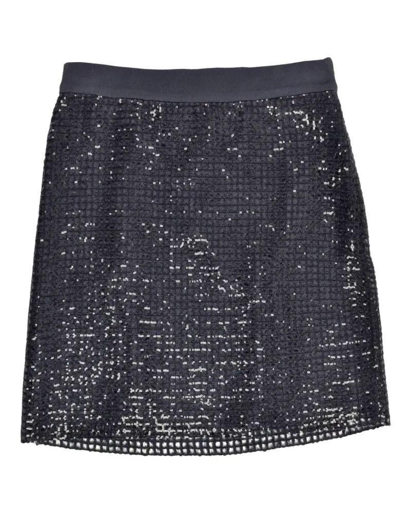 Brunello Cucinelli Minirock mit Pailletten - Schwarz Schwarz
