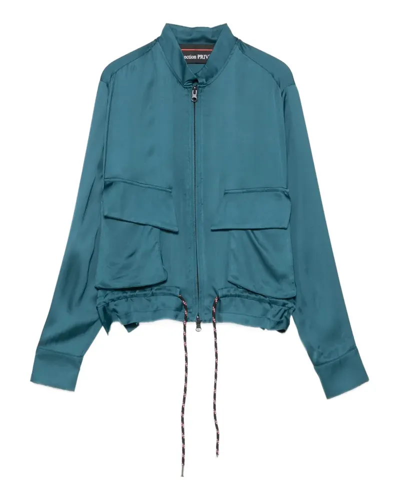Collection Privée? Satik drawstring satin jacket - Blau Blau
