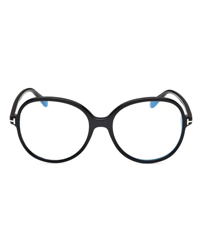 Tom Ford Brille mit rundem Gestell - Schwarz Schwarz