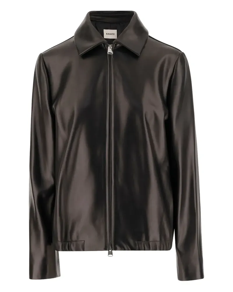 KHAITE Jackson Lederjacke mit Reißverschluss - Schwarz Schwarz