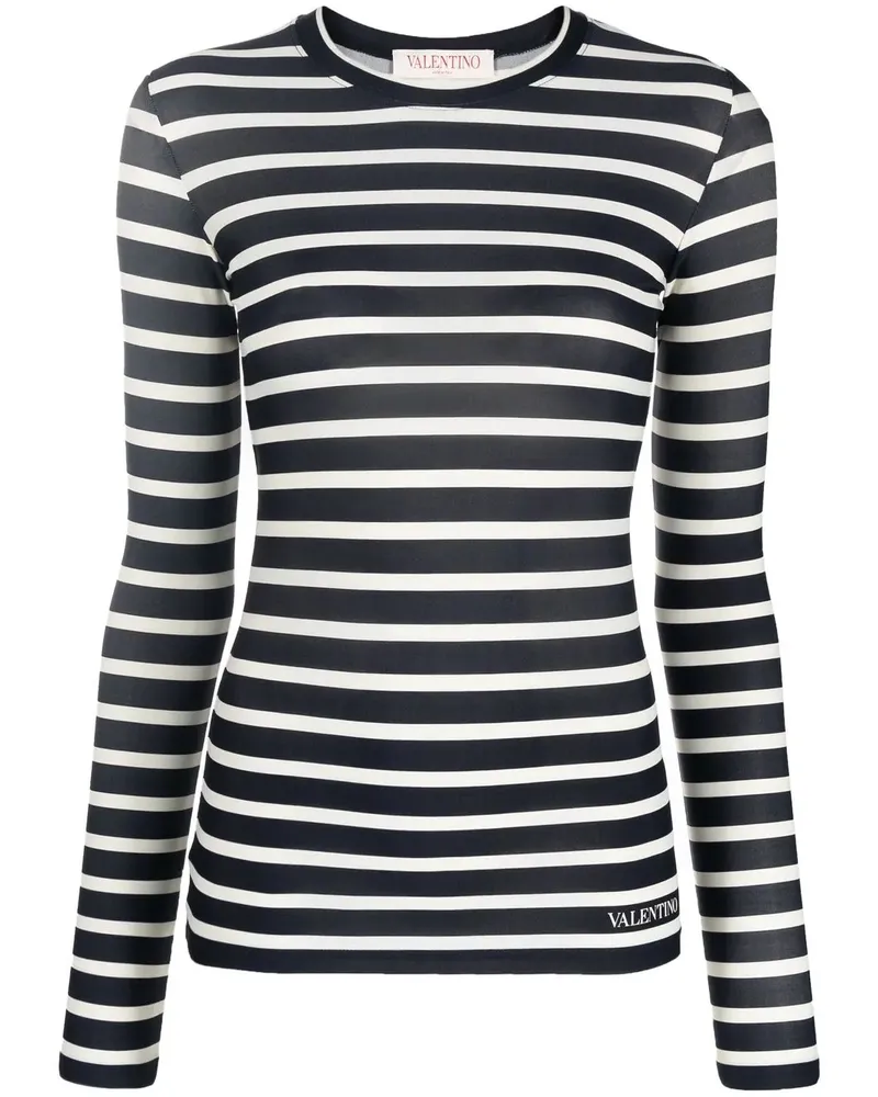 Valentino Garavani Gestreiftes Strickoberteil - Blau Blau