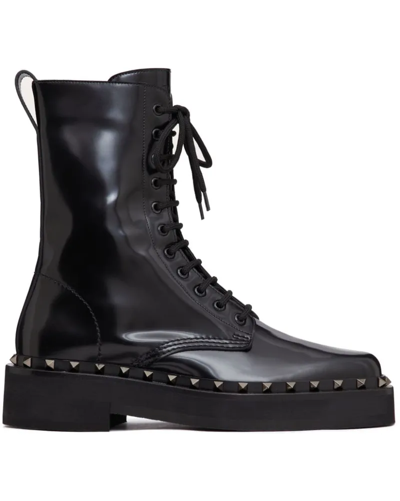 Valentino Garavani M-Way Rockstud Stiefel 50mm Schwarz