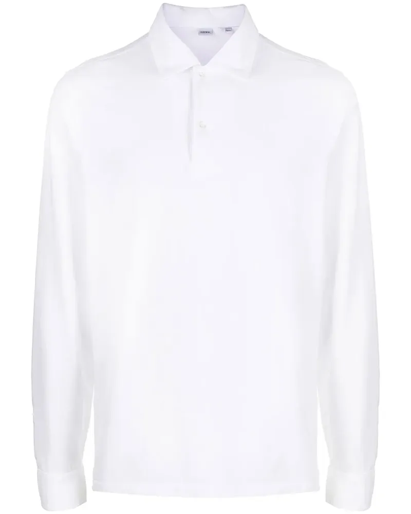 ASPESI Langärmeliges Poloshirt - Weiß Weiß