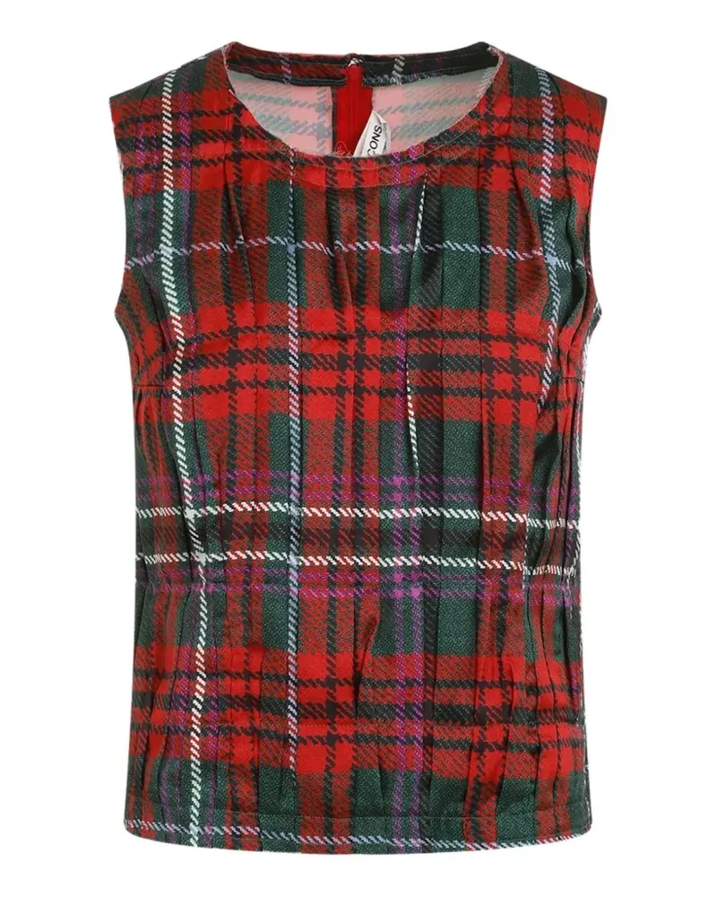 Comme des Garçons pleated plaid vest - Rot Rot