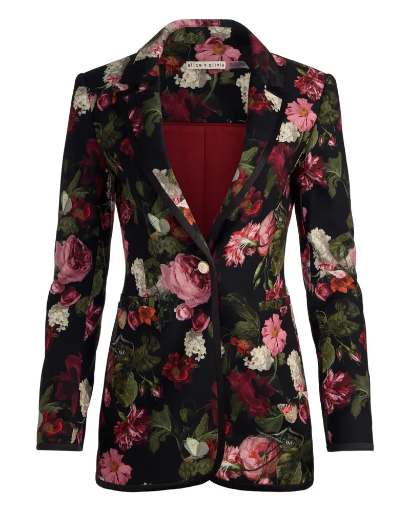 Alice + Olivia Breann Blazer mit Blumen - Schwarz Schwarz