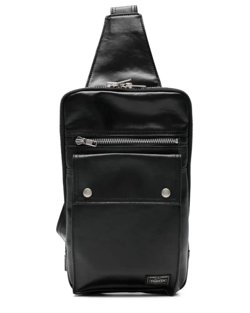 PORTER-YOSHIDA & CO zip messenger bag - Schwarz Schwarz