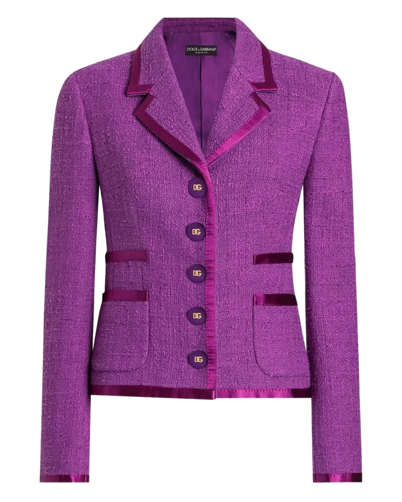 Dolce & Gabbana Tweed-Sakko - Violett Violett