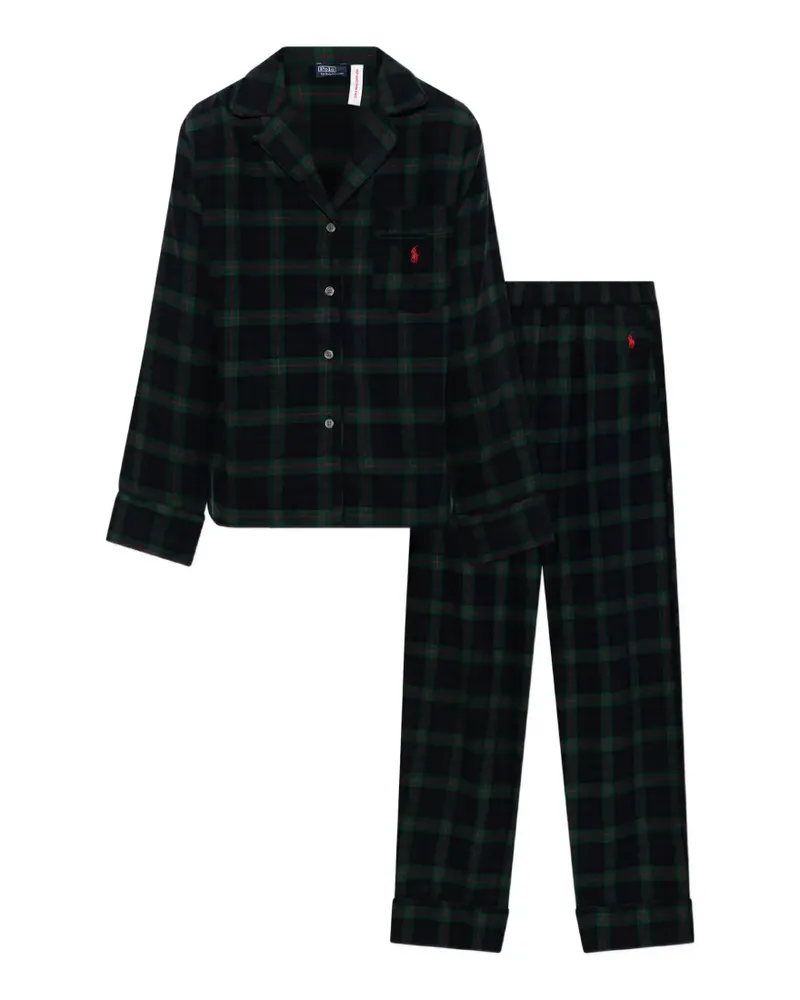 Ralph Lauren Pyjama aus Baumwolle mit Schottenkaro - Blau Blau