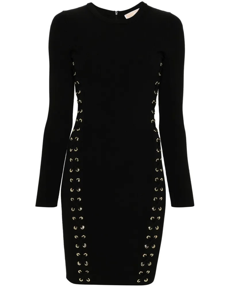 Michael Kors Kleid mit Kordelzug - Schwarz Schwarz
