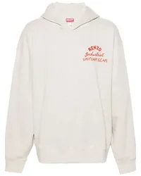 Kenzo Drawn Varsity Hoodie im College-Look Nude