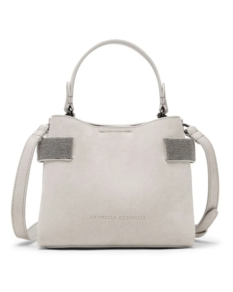 Brunello Cucinelli Kleine Essence Tote Bag - Grau Grau