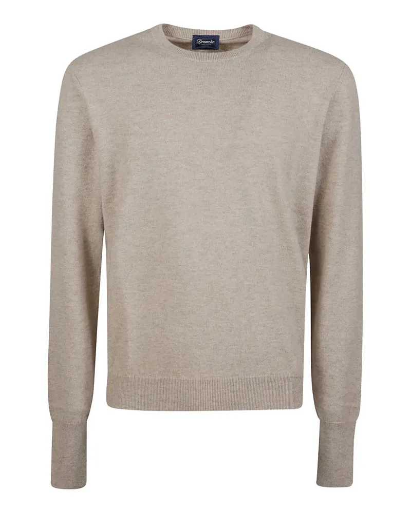 Drumohr  Kaschmirpullover mit Rundhalsausschnitt - Nude Nude