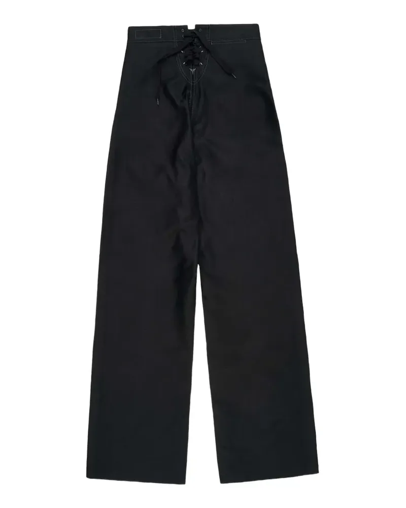 Maison Margiela lace-up trousers - Schwarz Schwarz