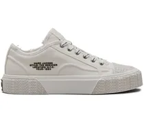 distressed canvas sneakers - Weiß