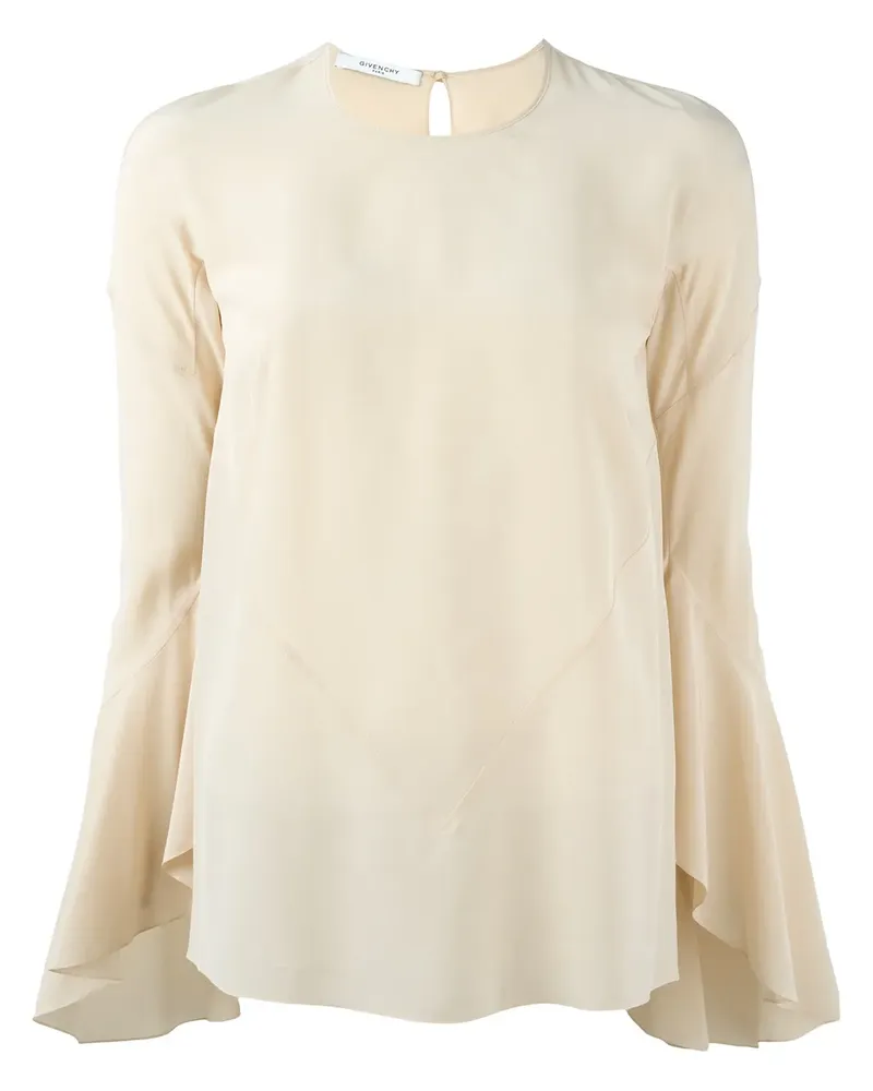 Givenchy Seidenoberteil mit Trompetenärmeln - Nude Nude