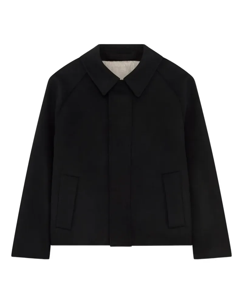 LARDINI raglan-sleeve boxy-fit jacket - Schwarz Schwarz
