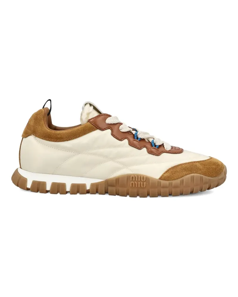 Miu Miu Tyre panelled sneakers - Nude Nude