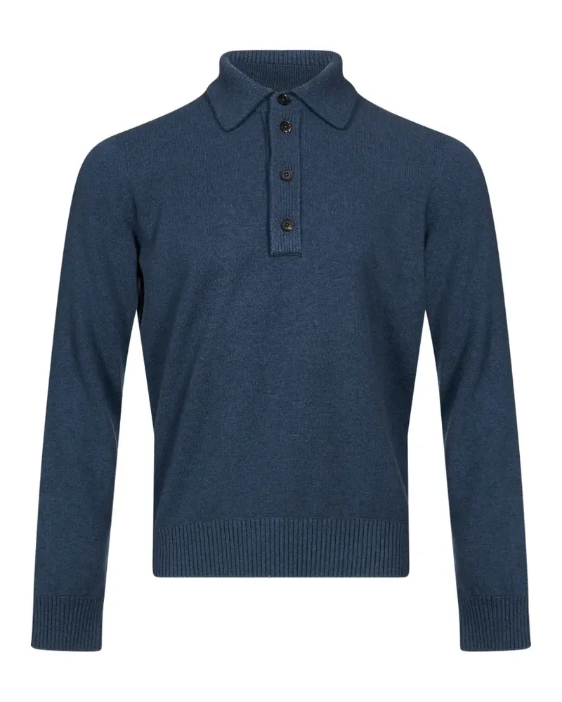 Ermenegildo Zegna Langärmeliges Poloshirt - Blau Blau