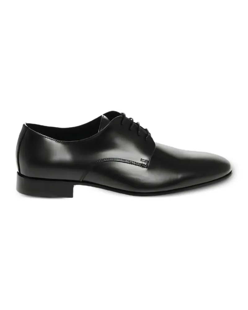 Corneliani brushed leather derby shoes - Schwarz Schwarz