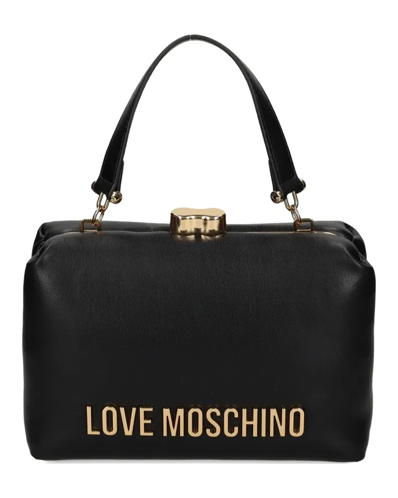 Moschino Tote Bag mit Logo-Schriftzug - Schwarz Schwarz