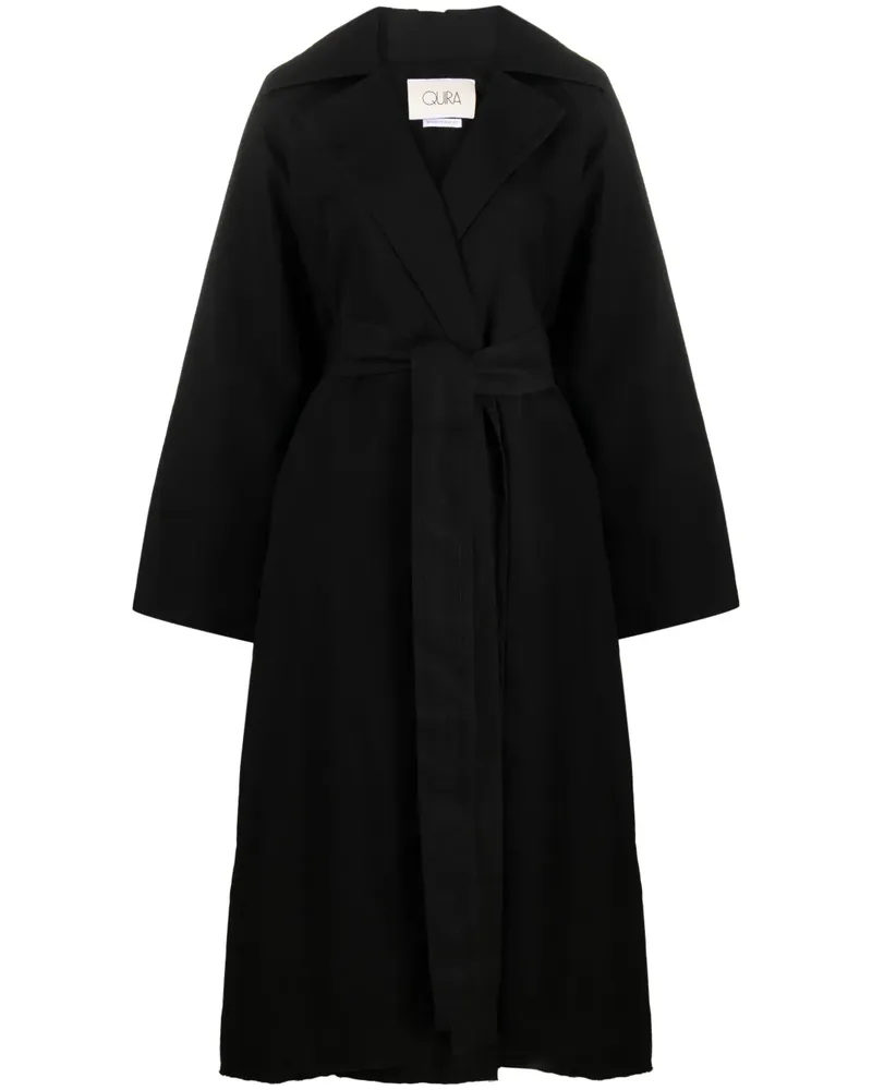 QUIRA Trenchcoat mit Gürtel - Schwarz Schwarz