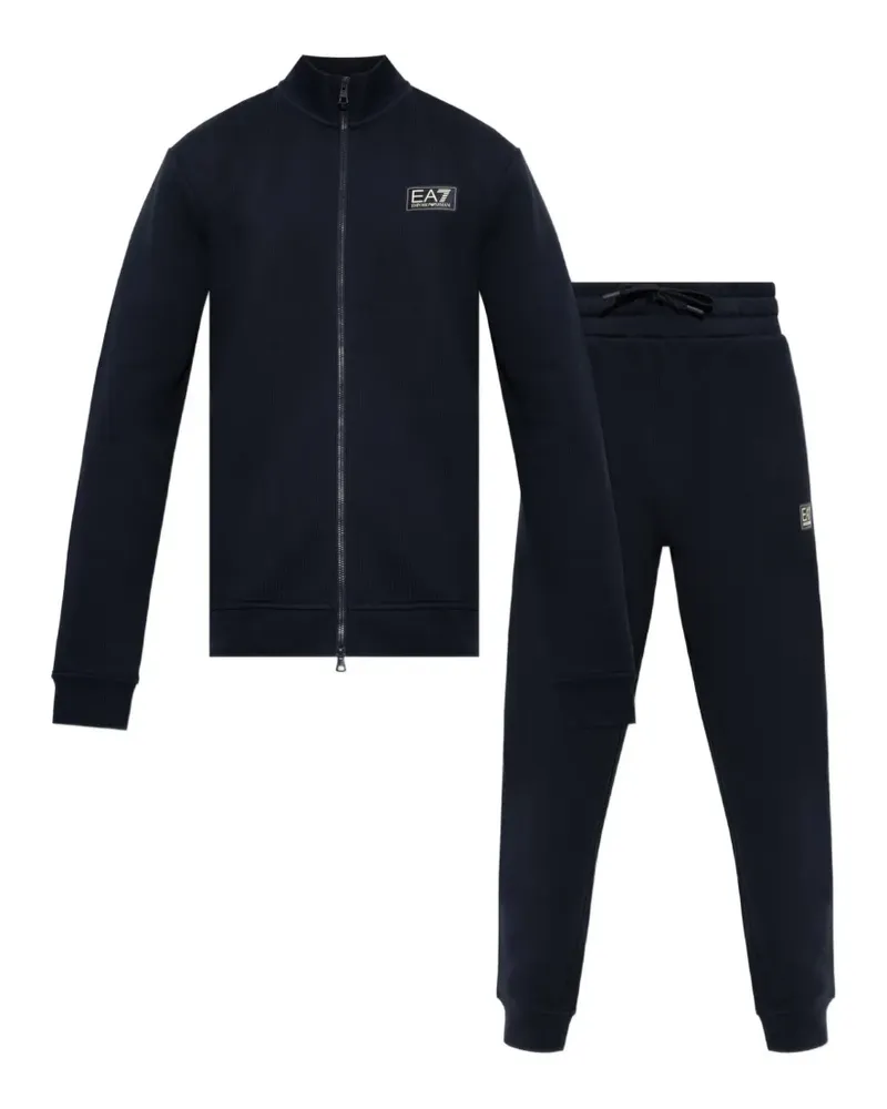 EA7 logo-patch tracksuit - Blau Blau
