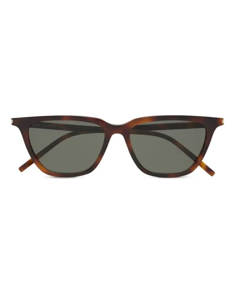 Saint Laurent Sulpine geometric-frame sunglasses - Braun Braun